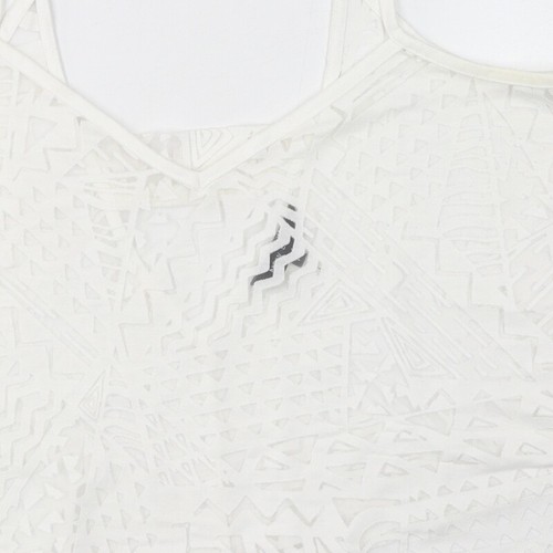 New Look Womens White Viscose Blend Cropped Tank Size 14 - Picture 8 of 10