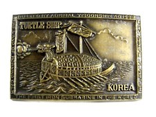 Turtle Ship First Submarine in The World 1592 Korea Belt Buckle 62714