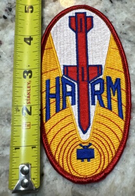 AUTHENTIC U.S. NAVY AGM-88 HARM Missile Patch 5  Vtg Rare 80s USN