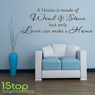 A House Is Made Of Walls And Beams Quote Wall Art Mural Decal Sticker