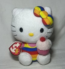 Vintage TY Hello Kitty Cupcake Plush 5.5  