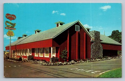 Postcard Pennsylvania Dutch Restaurant Foodergong Hay-Loft Gift Shop Chrome G567