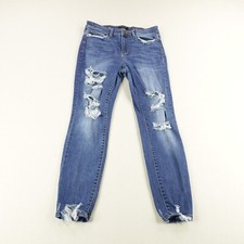 Judy Blue Jeans Womens 11/30 Denim Skinny Fit Distressed High Rise Stretchy Flex