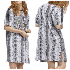 adidas Originals Women's Love Unites Graffiti Doodle Athleisure T-Shirt Dress