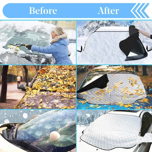 Car Thick Windshield Cover Protector Winter Snow Ice Rain Frost Guard Sun Shade - Picture 11 of 14