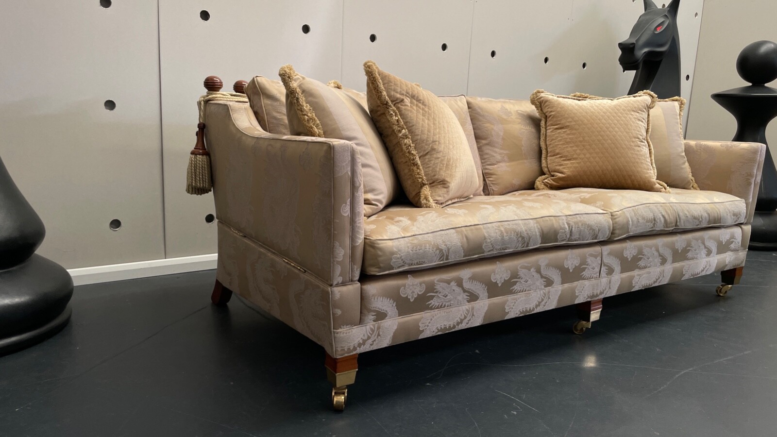 DURESTA TRAFALGAR LARGE 4 + 3 SEATER SUITE SOFA CLASSIC KNOLE DROP ARM