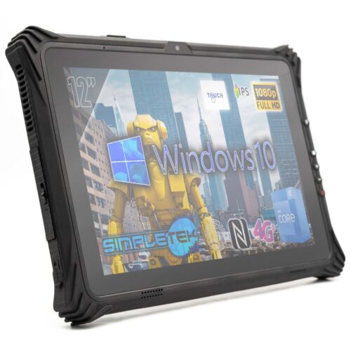 PC Tablet i5 12” Touchscreen Rugged IP65 RAM 16GB SSD 2TB Windows 10 4G LTE - Picture 1 of 9