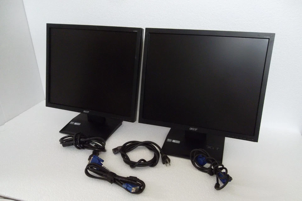 Acer V193w 19" Dual LCD Monitor Black VGA DVI ET.CV3RP.001/E04 V193w EJb / EJBd - Image 3 of 4