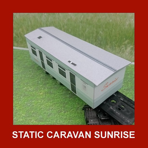 Caravan Static Home Design 2 " Sunrise " Model Containers x 4 N Gauge 1:160 - Foto 7 di 9