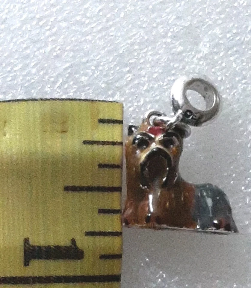 Erwin Pearl Yorkshire Terrier Enamel Yorkie Necklace Or Bracelet Charm - Image 3 of 4