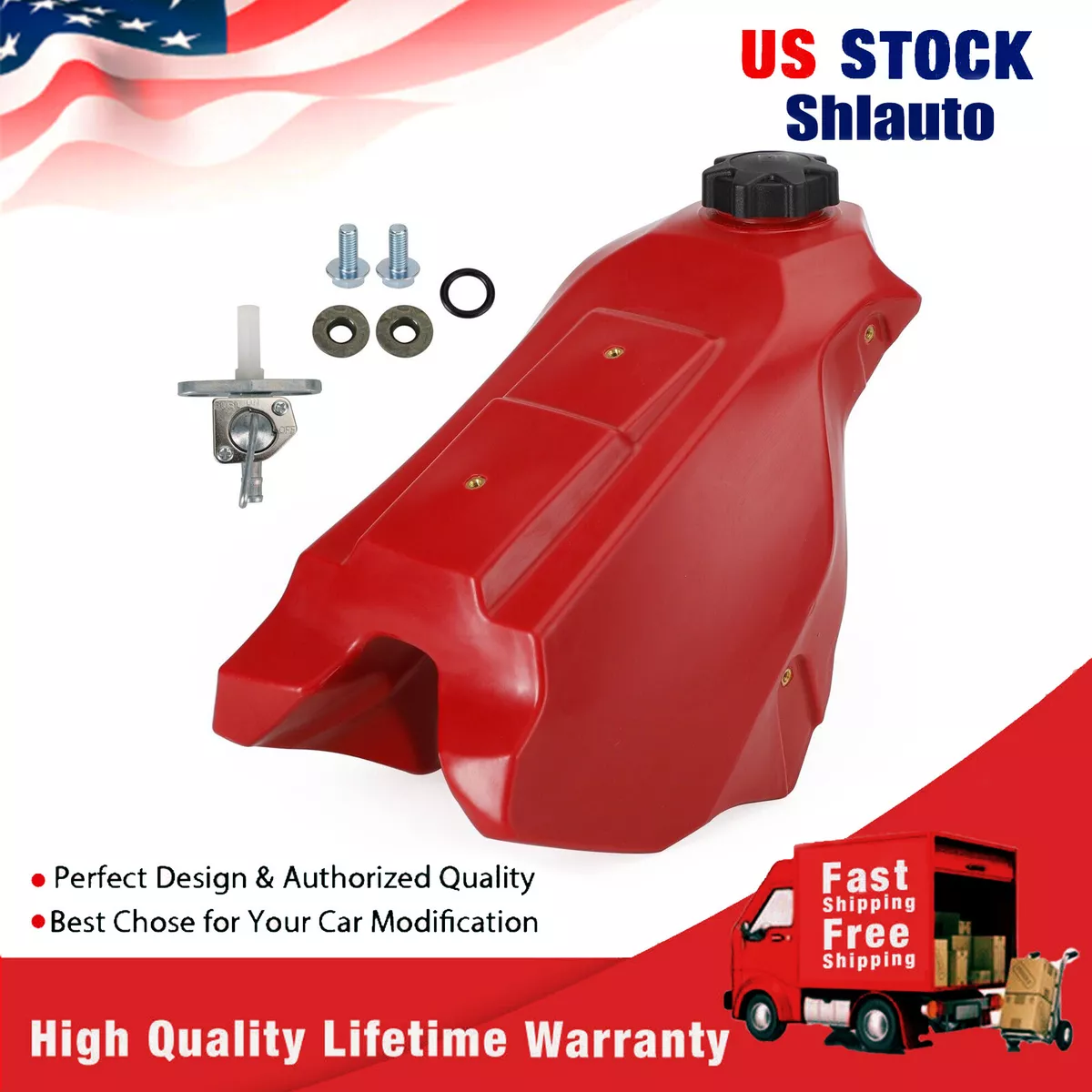 3.6 Gallon Fuel Gas Tank RED For Honda CR125R 88-90 CR250R 88-89 CR500R 89-01
