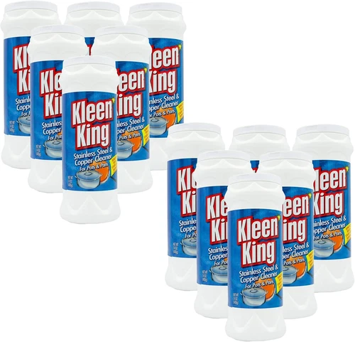 King Kleen Stainless Steel Cookware Cleaner and Copper Cleaner (14 Oz, 12 Pack) 