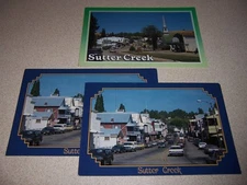 1980s MAIN STREET SCENES SUTTERS FORT CALIFORNIA VTG POSTCARD LOT
