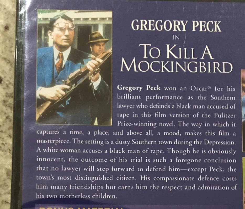 GREGORY PECK - TO KILL A MOCKINGBIRD - REGIONS 2&4 DVD - 2003 - NEW & SEALED - Image 2 of 4