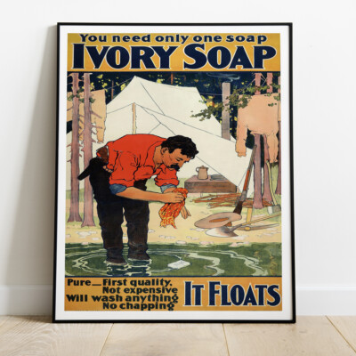 Elfenbein Seife Vintage Werbung King Size Poster - 30''x24'' (#843)
