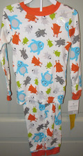 Boys Pajamas Set Size 5 Monsters Carters Long Sleeve Pants Glow In The Dark NEW