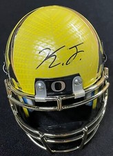 KAYVON THIBODEAUX SIGNED OREGON LIQUID METAL MINI HELMET BECKETT WITNESS COA
