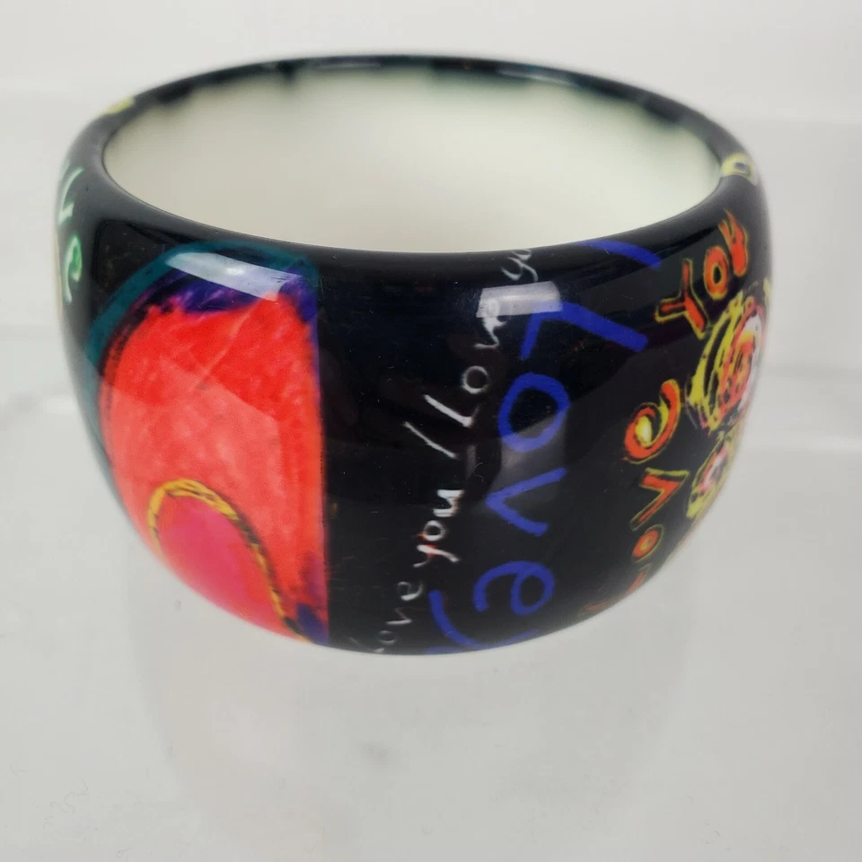 Wide Cuff Love Butterfly Art to Wear Bracelet Bangle Slip-On - Image 2 of 4
