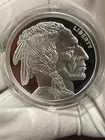 2 TROY oz - Buffalo .999 FINE SILVER Nickle Tribute - BU Condition IN A CAPSULE