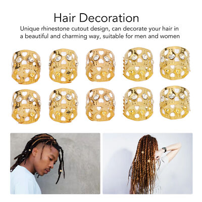 100Pcs Dreadlocks Beads Sparkling Rhinestone Fashionable Hair
