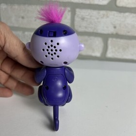 Fingerlings Baby Sloth Marge Purple Pink Interactive 40+ Sounds WowWee - Works