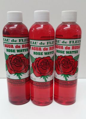 AGUA DE ROSA 8oz EA 3Pcs ROSE WATER SKIN FACIAL CLEANSER SPECIAL ON SALE