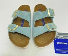 New with Box Birkenstock Arizona Light Blue Suede Soft Footbed NarrowSelect Size