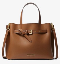 NEW MICHAEL KORS EMILIA LARGE PEBBLED LEATHER...