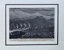 Monte Etna - Eruption 1911 Monte Nero, Timparossa, Castiglione - Vintage Print »