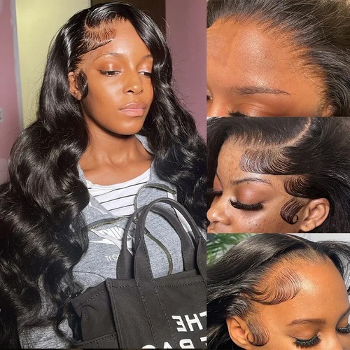 Body Wave 13x4 13x6 HD Lace Front Wig Brazilian Water Wave Human Hair Wig - Picture 11 of 24
