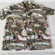 Mens L? VTGHawaiian Shirt Vintage Rare Diamond Head, Royal Waikiki, READ