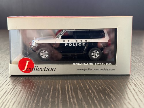 J-Collection 1/43 Nissan Safari / Patrol 2005 Japan Police White/Black n° JC135