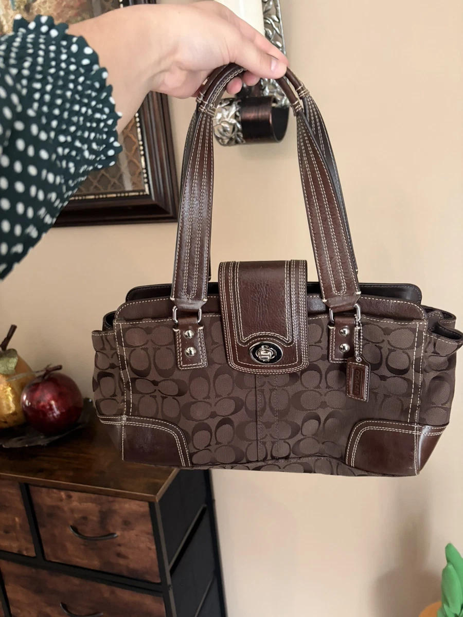 Coach Hampton Medium Canvas Exterior Bags & Handbags for Women for