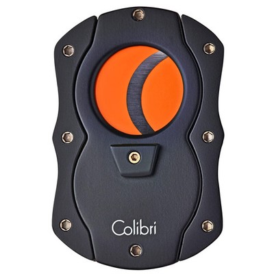 Colibri Cigar Cutter Straight Cut Black Orange