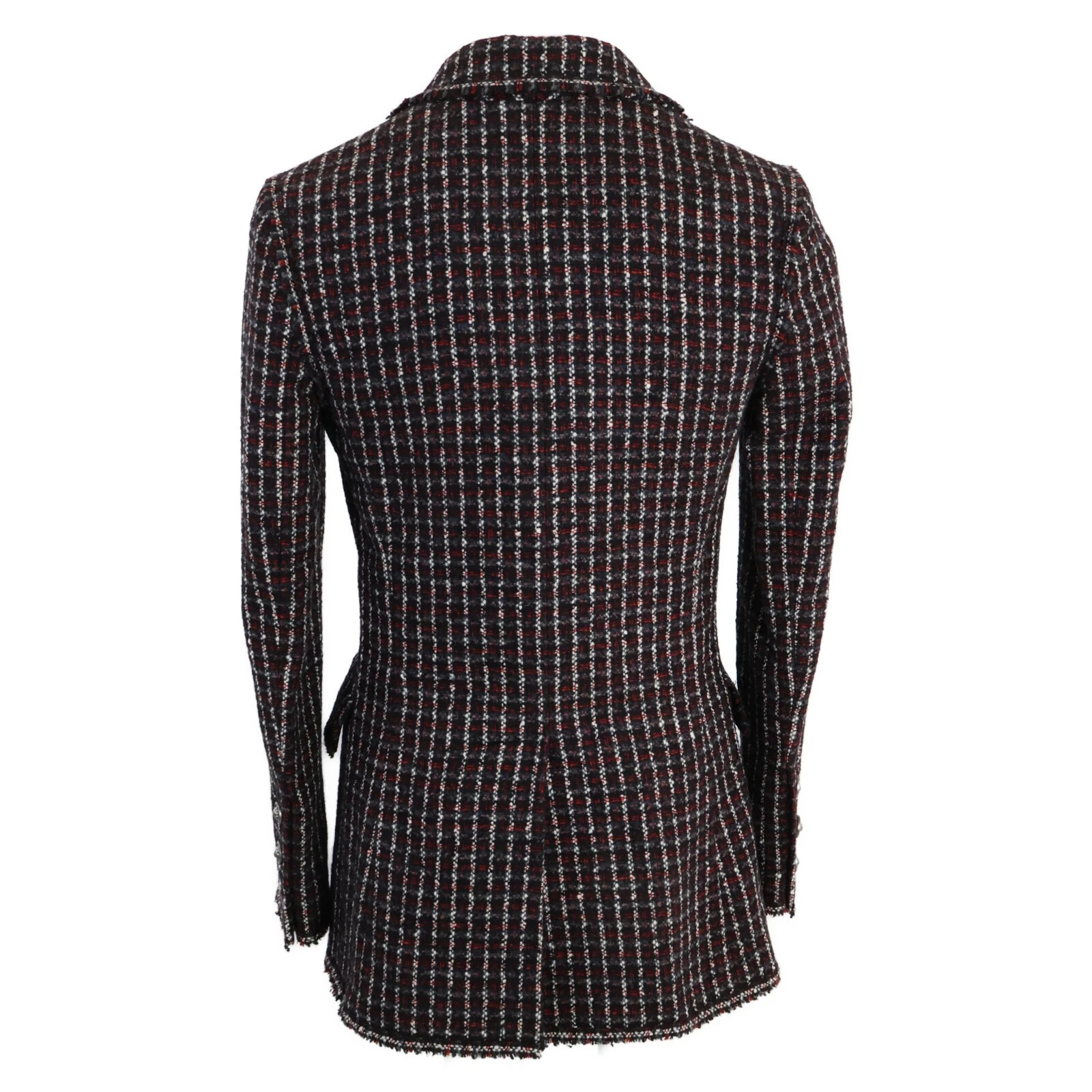 Giacca sartoriale Chanel 08A P33861V24329 cashmere tweed 1B 34 blu navy r5_0713