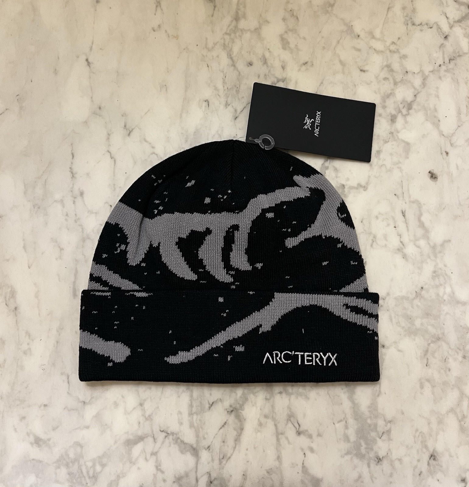 Brand New Arcteryx Grotto Toque Black/Grey (Black/Void) - One Size