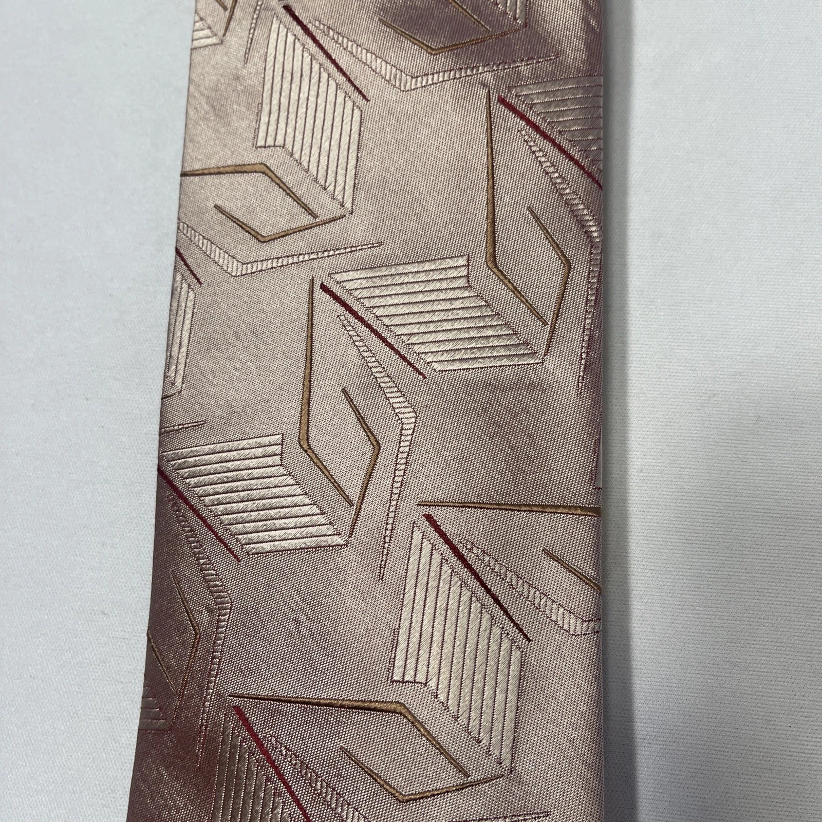 Bolgheri Mens Neck Tie Silk Geometric Italy 100% Silk - product detail image 3