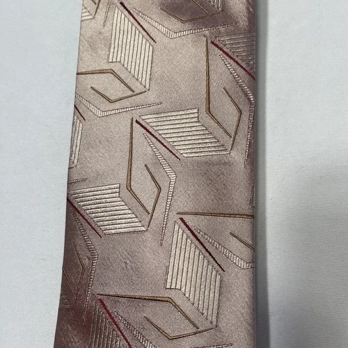 Bolgheri Mens Neck Tie Silk Geometric Italy 100% Silk image 3