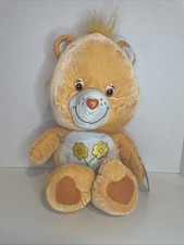 Care Bears 2003 Orange Friend Bear Flowers on Tummy With Tag 18" read