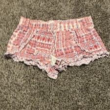 No Boundaries Girls L 11-13 Geometric Drawstring Elastic Waist Shorts RWB