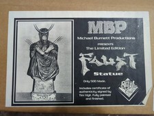 Ultra Rare Faust Painted Resin By Tim Vigil / Michael Burnett Only 500 Made