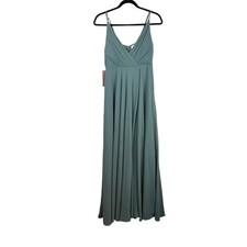 NWT BHLDN Eva Chiffon Bridesmaid Maxi Dress Formal Wedding Guest Moss Green S