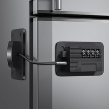 Fridge Lock, Upgraded Refrigerator Lock Combination, Freezer for Black