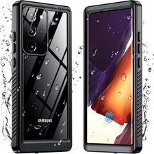 Temdan Rugged Waterproof Case for Samsung Galaxy Note 20 Ultra - Black