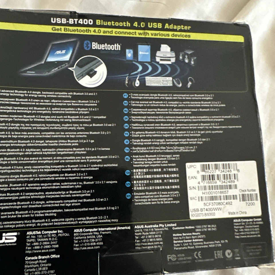 Adapter Bluetooth USB ASUS USB-BT400 Bluetooth 4.0 - Image 2 of 4