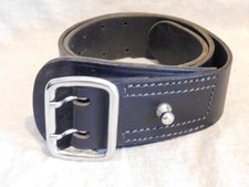GENDARMERIE DEPARTEMENTALE : CEINTURON EN CUIR AVEC BOUCLE ARGENTEE / N°1