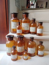 Lotto 10 Bottiglie Tipo Farmacia Vintage