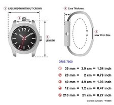 Full Set **NEAR MINT** ORIS Big Crown 7500 Automatic Black Swiss Made 39mm Men's 3