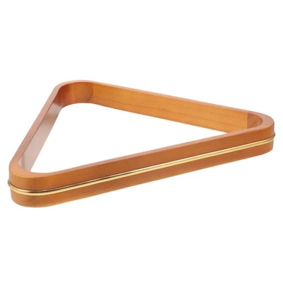 Pool Storage Rack Triangle Shape Made Of Pine Wood For Billiard - Image 1 of 4