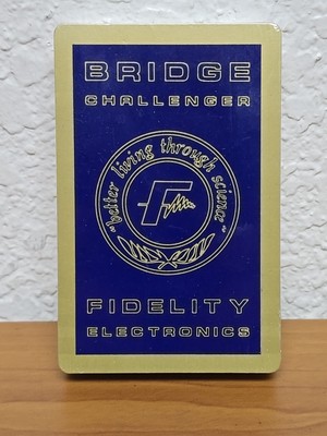 Vtg Fidelity Electronics Bridge Challenger BLUE Card Deck New Sealed Mint